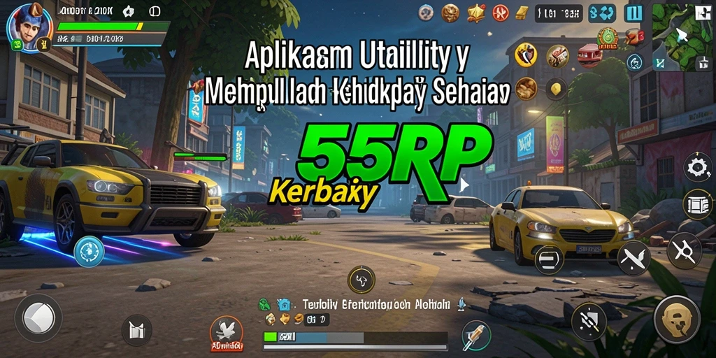 Tampilan antarmuka aplikasi 55RP yang sederhana dan intuitif.