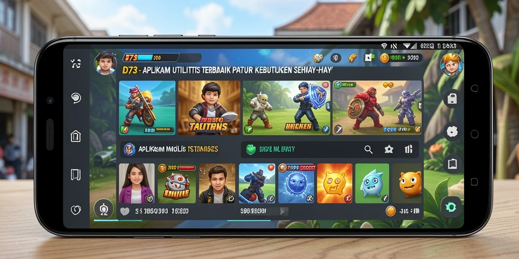 Tampilan aplikasi D73 yang menawan dan fungsional.