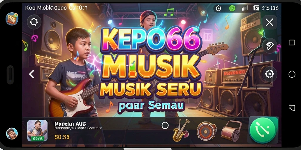 Tampilan gameplay KEPO66 dengan berbagai tantangan musik yang seru.