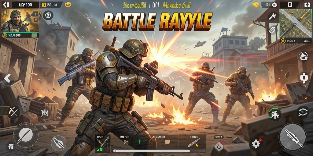 Tampilkan gameplay seru dan mendebarkan KPK100 di arena Battle Royale.