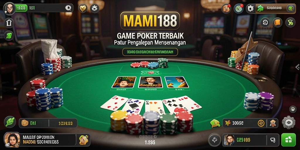 Tampilan gameplay Poker yang seru di MAMI188 dengan interaksi antar pemain.