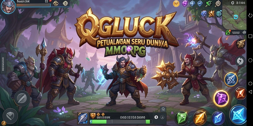 Tampilan gameplay QGLUCK yang menawan di dunia MMORPG.