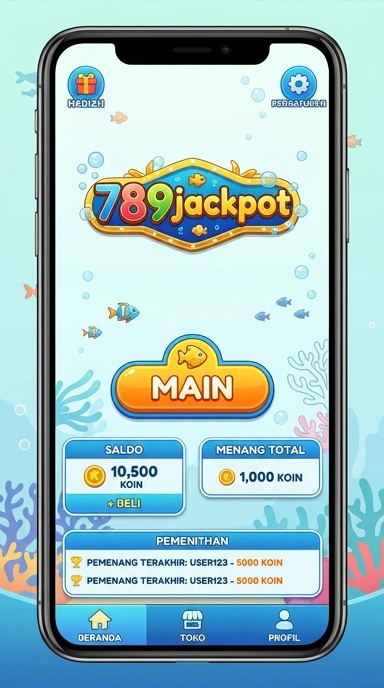 Tampilan antarmuka pengguna dari aplikasi 789jackpot.
